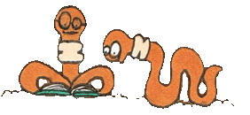 2 worms reading